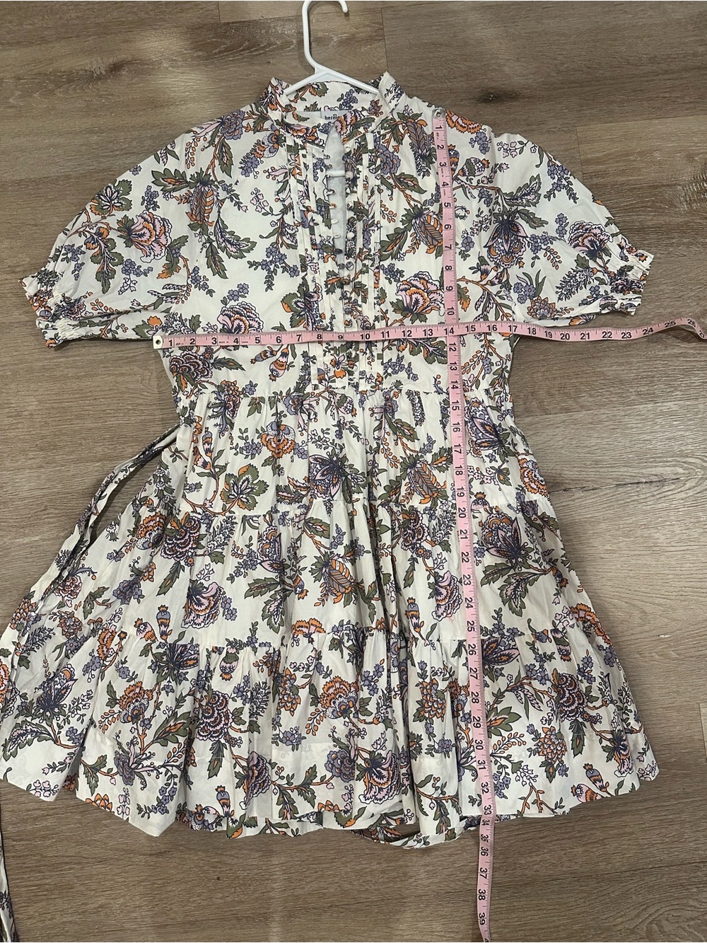 Hermoza Louisa Tunic Short Sleeve Floral Dress Size Large - Picture 12 of 14